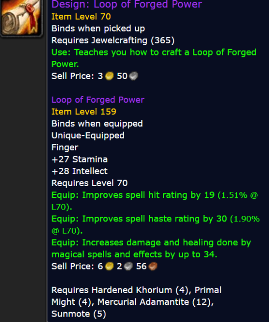 Design: Loop of Forged Power(TBC Classic)