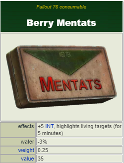 Berry Mentat [+5 INT, highlights living targets (for 5 minutes)][AiD]