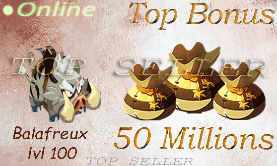 Balafreux lvl 100 + 50.000.000 kamas + Top Bonus - livraison expresse : 5 minutes