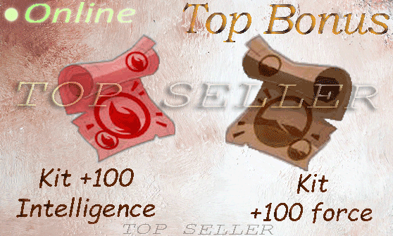 Kit parchotage +100 intelligence + Kit parchotage +100 force + Top bonus - livraison 5 minutes