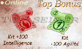 Kit parchotage +100 intelligence + Kit parchotage +100 agilite + Top bonus - livraison 5 minutes