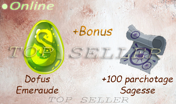 Hellmina : Dofus Emeraude + Kit parchotage + 100 sagesse+ Top bonus - Delivery time : 5 minutes