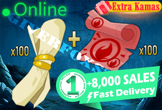 Draconiros>[ x100 Parchotage doree + Prchemin Intelligence ] +BONUS - Livraison Rapide