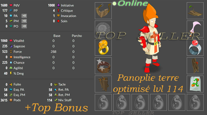 Panoplie Terre Opti 10 Pa / 5 Pm + Top Bonus - livraison 5 minutes