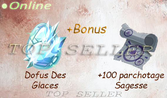 Dofus des glaces + parchotage +100 sagesse + bonus - livraison 5 minutes