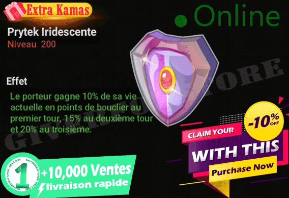 HellMina>[ Prytek iridescente ] + [ 1.000.000 Kamas ] +BONUS - Livraison 5 Minutes (Best Buy)