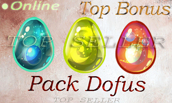 Pack 3 Dofus : Dofus Turquoise + dofus dolmanax + dofus emeraude + Top bonus - livraison 5 minutes