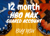 HBO MAX FOR 1 YEAR SHARED ACCOUNT SINGLE SCREEN 365 DAYS WARRANTY