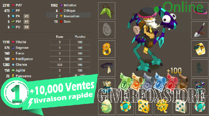 Tylezia>[ Panoplie Chance Full PP LVL 150 ] + [ Kit Parchotage +100 All Elements ] +BONUS (Best deal)