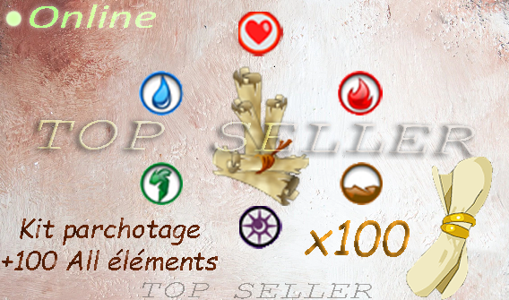 [ Top Seller ] ==>   parchotage +100 All elements + x100 Parchemins doree + Bonus - livraison expresse : 5 minutes