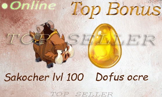 [ Draconiros ] : Dofus Ocre + Sakocher lvl 100 + Top Bonus - livraison 5 minutes