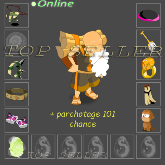 Boune : Panoplie +500 Prospection + Parchotage +101 chance + Top Bonus - livraison 1 minute
