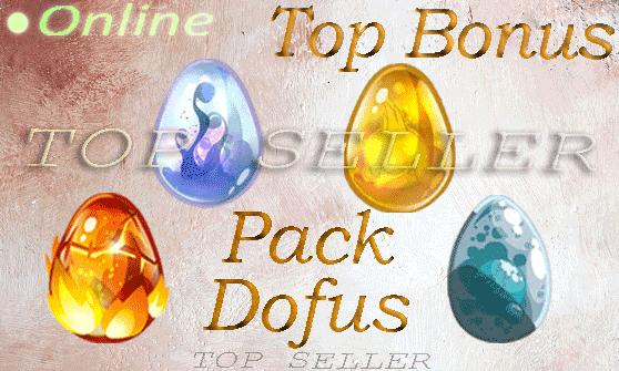 orukam : Pack Dofus : Dofus Ocre + Dofus pourpre + Dofus turquoise + Dofus nebuleux + Top Bonus - Delivery time ==> 5 minutes