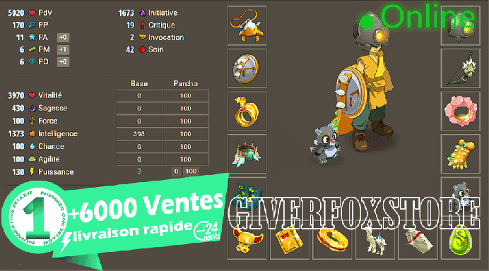  Imagiro>[ Panoplie feu 11pa 6 pm opti lvl 200 ] + Parchotage tout les elements + Kamas Bonus
