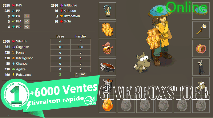 Hellmina>[ Panoplie 981 sagesse  lvl 150 -200 + Parchotage 100 sagesse ] + Kamas Bonus