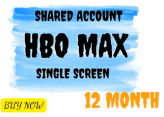 HBO MAX FOR 1 YEAR SHARED ACCOUNT SINGLE SCREEN 365 DAYS WARRANTY