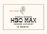 HBO MAX FOR 1 YEAR SHARED ACCOUNT SINGLE SCREEN 365 DAYS WARRANTY