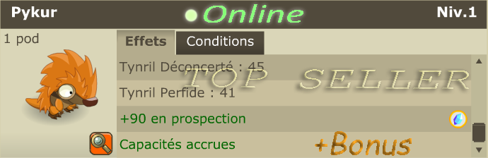 Fallanster : Pykur +90 prospection + Top bonus - livraison 5 minutes