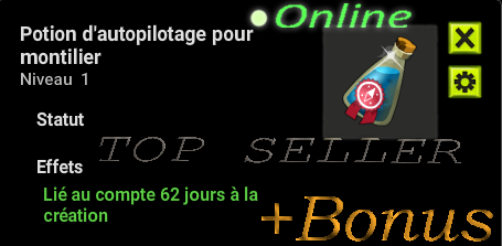 x2 Potion Autopilotage pour Montilier + 4.500.000 kamas + Bonus