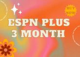 ESPN PLUS FOR 3 MONTH ACCOUNT SINGLE SCREEN 90 DAYS WARRANTY