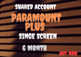 PARAMOUNT PLUS FOR 6 MONTH SHARED ACCOUNT SINGLE SCREEN 180 DAYS WARRANTY
