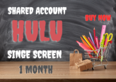 HULU  FOR 1 MONTH SHARED ACCOUNT SINGLE SCREEN 30 DAYS WARRANTY