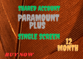 PARAMOUNT PLUS FOR 1 YEAR SHARED ACCOUNT SINGLE SCREEN 365 DAYS WARRANTY