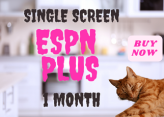 ESPN PLUS FOR 1 MONTH ACCOUNT SINGLE SCREEN 30 DAYS WARRANTY