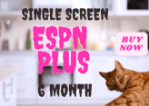 ESPN PLUS FOR 6 MONTH ACCOUNT SINGLE SCREEN 180 DAYS WARRANTY