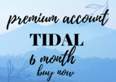 TIDAL PREMIUM ACCOUNT FOR 6 MONTH 180 DAYS WARRANTY