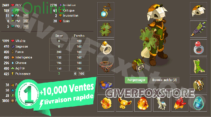 HellMina>[ Panoplie Multi do crit lvl 198 ] - Livraison 5 Minutes