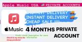 APPLE MUSIC 4 MONTHS SUBSCRIPTION PRVATE ACCOUNT USA