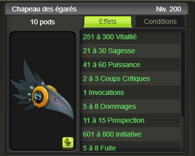[Chapeau des egares] + extra kamas - Giverfoxstore