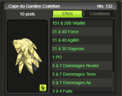 [Cape du Gardien Crakillian] + extra kamas - Giverfoxstore