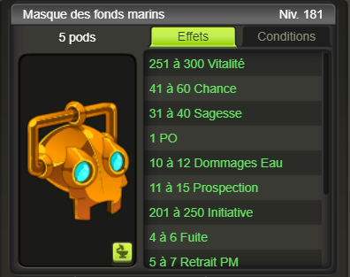 [Masque des fonds marins] + extra kamas - Giverfoxstore