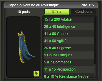 [Cape Souveraine du Roissingue] + extra kamas - Giverfoxstore