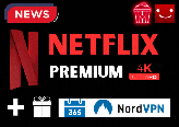 All Plattform Netflix premium Account 4K Ultra HD 1MONTH + Automatic Renewal & Warranty+NORD *** 1 YEAR, Netflix premium Netflix premium  Netflix