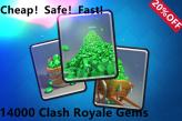 Clash royale 14000 Gems for Supercell ID