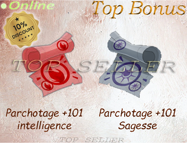 Boune : Kit parchotage +101 intelligence + Kit parchotage +101 sagesse + Top bonus - livraison 5 minutes