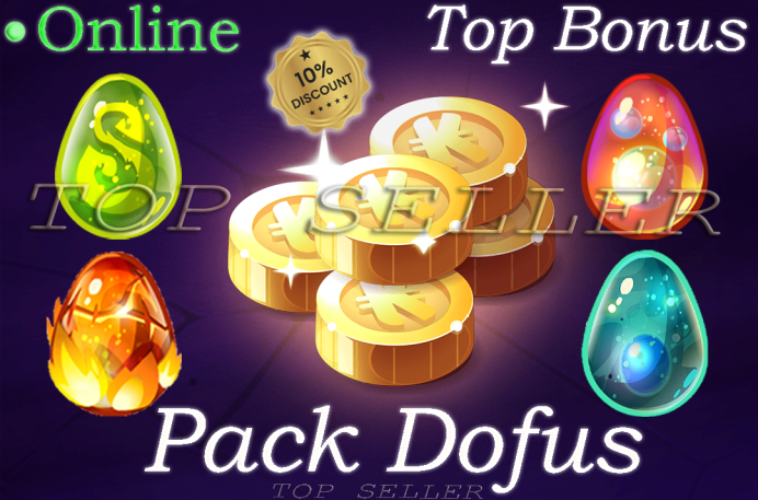 Draconiros : Dofus : Dofus Turquoise + Dofus pourpre + Dofus Emeraude + Dofus dolmanax + Top Bonus - Delivery time ==> 5 minutes