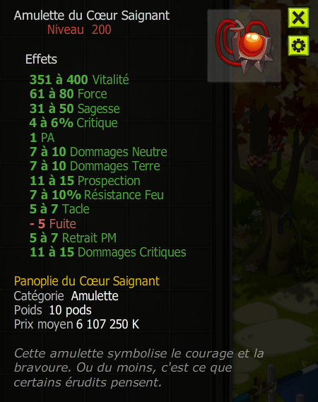 [Amulette du Cœur Saignant]+Extra Kamas, Livraisoin Eclaire !