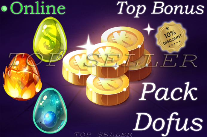 Draconiros : Pack 3 Dofus : Dofus emeraude + Dofus turquoise + Dofus pourpre + Top Bonus - Delivery time ==> 5 minutes