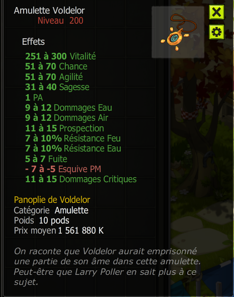 [Amulette Voldelor] Bon jet +Extra Kamas, Livraisoin Eclaire !