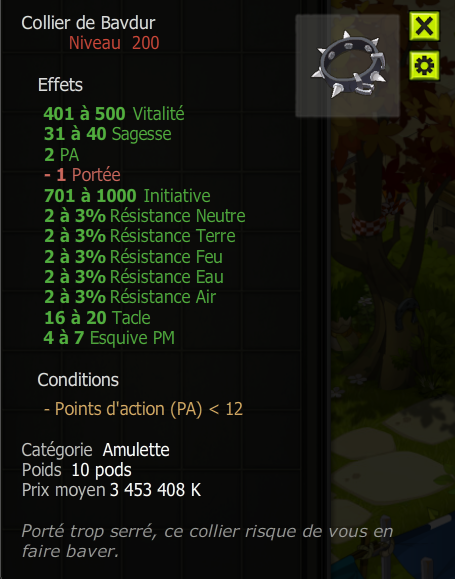 [Collier de Bavdur] Bon jet +Extra Kamas, Livraisoin Eclaire !