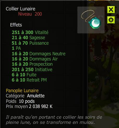 [Collier Lunaire]  Bon jet +Extra Kamas, Livraisoin Eclaire !