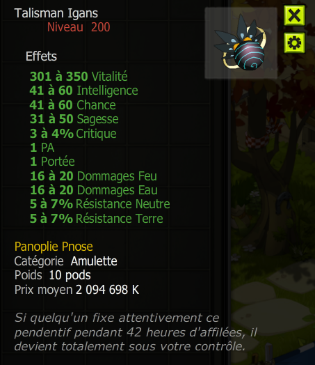[Talisman Igans] Bon jet +Extra Kamas, Livraisoin Eclaire !
