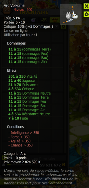 [Arc Volkorne] Bon jet +Extra Kamas, Livraisoin Eclaire !