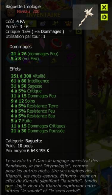 [Baguette Imologie] Bon jet +Extra Kamas, Livraisoin Eclaire !