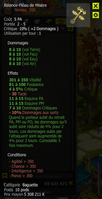 [Balance-Fléau de Misère] Bon jet +Extra Kamas, Livraisoin Eclaire !