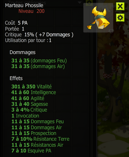 [Marteau Phossile]  Bon jet +Extra Kamas, Livraisoin Eclaire !